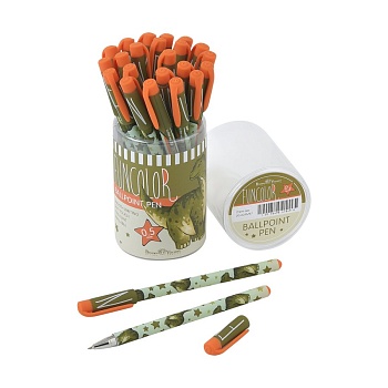РУЧКА "HappyWrite. FunColor.Динозавр" ШАРИКОВАЯ 0.5 ММ, СИНЯЯ