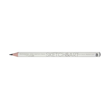 КАРАНДАШ ЧЕРНОГРАФИТОВЫЙ "Sketch&Art. УТОЛЩЕННЫЕ" В, 3,5 MM