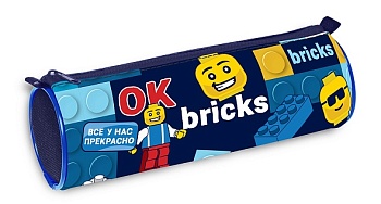 Npt_60136 Пенал-Тубус 210х70мм на молнии -Bricks-  в индив.упак.