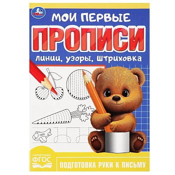 361196 Линии, узоры, штриховка. Мои первые прописи. 160х215 мм. Скрепка. 16 стр. Умка в кор.50шт