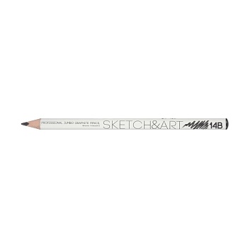 КАРАНДАШ ЧЕРНОГРАФИТОВЫЙ "Sketch&Art. УТОЛЩЕННЫЕ" 14В, 4 MM