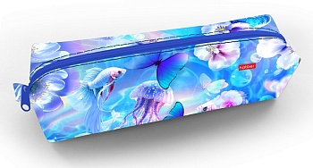 NPk_61162 Пенал 210х50х60мм на молнии мягкий -АкваМагия-  в индив.упак.